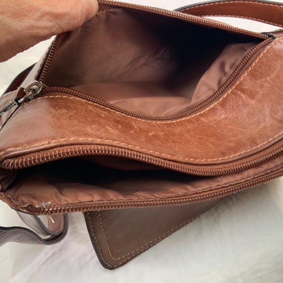 Brown Leather Crossbody Bag by Giani Bernini - Picture 9 of 11
